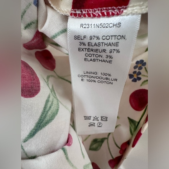 Carolina Herrera Cherry Draped Midi Dress - Picture 14 of 14